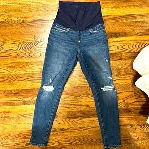 Women's high rise maternity gap distressed favorite leggings